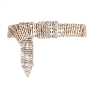 B-low The Belt Farah Crystal Buckle Belt, Gold